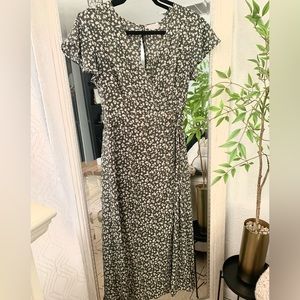 Olive green summer dress